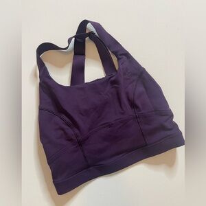 Lululemon purple longline sports bra